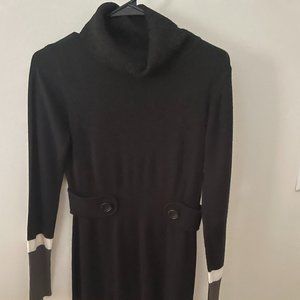 Black/White/Gray Sweater Dress